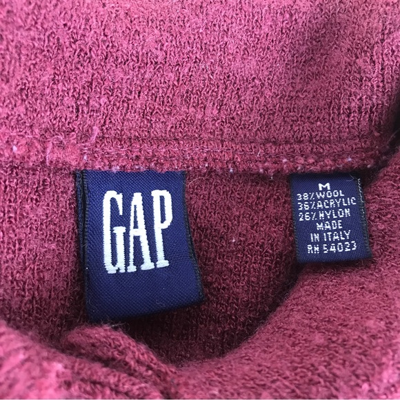 SOLD: Vintage GAP Cropped Sweater Cardigan Medium Wool Blend Made in Italy - Picture 3 of 14